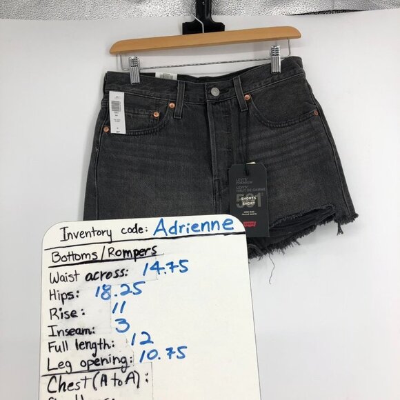 NWT Aritzia Levi's Grey wash 501 Original Short  Mid-rise denim shorts size 27 - Picture 14 of 16